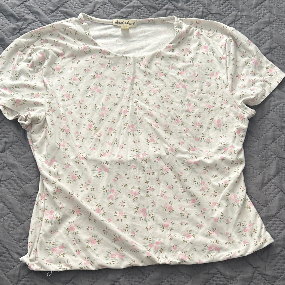 Derek Heart Floral Short Sleeve Tee